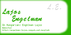 lajos engelman business card